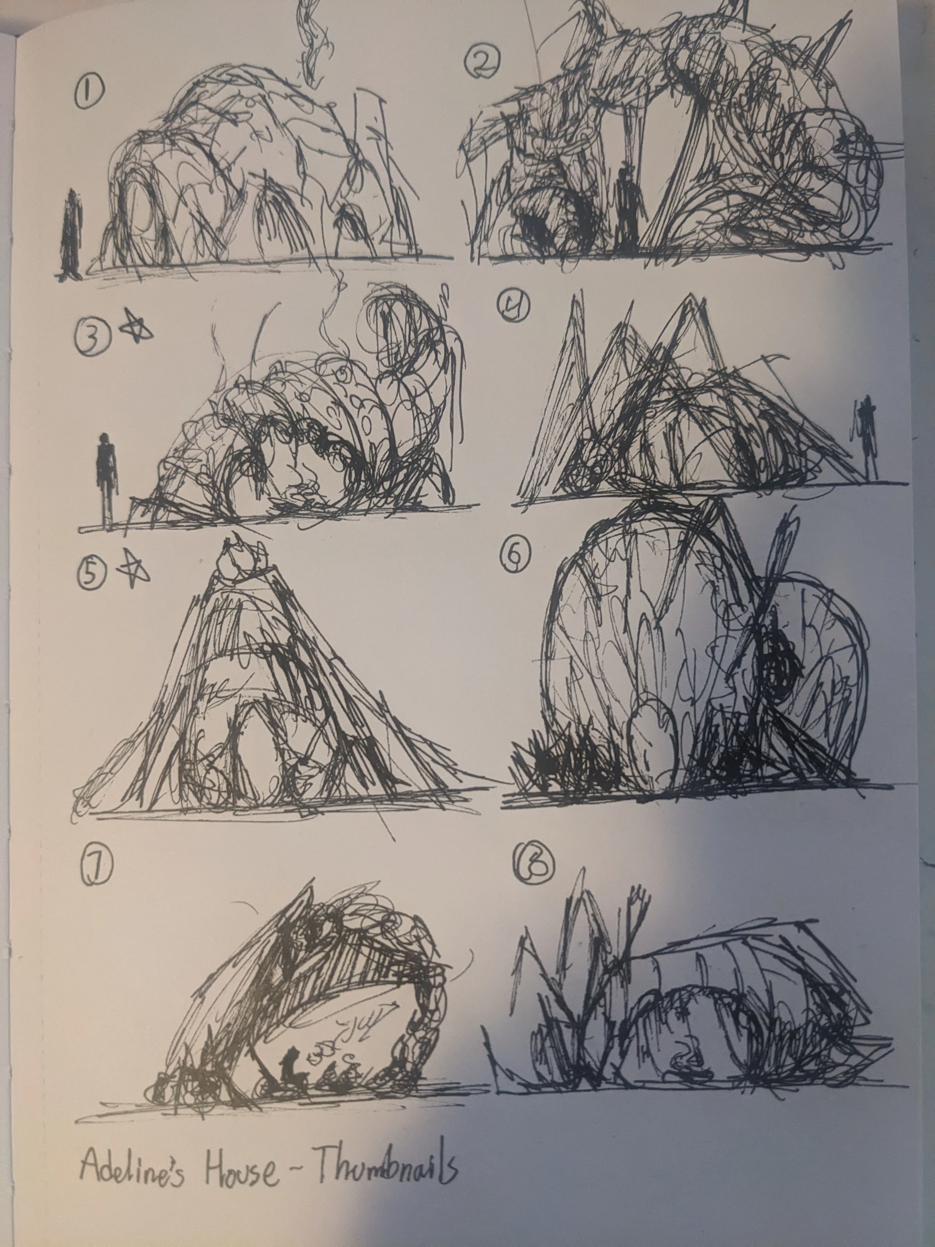 Adeline's Hut (Oct 5, 2024)<br>Pen on paper