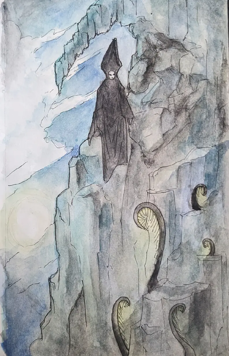 Teuthida (Apr 27, 2024)<br>Watercolor on paper